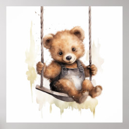 Baby djur Prints for Nursery, Safari poster