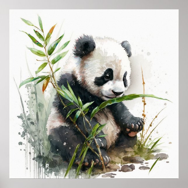 Baby djur Prints for Nursery, Safari poster (Framsidan)