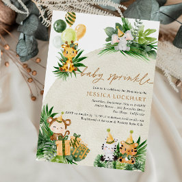 Baby djur Roligt Jungle Safari Party Baby Sprinkle Inbjudningar