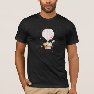 Baby djur Safari in Rosa Luftballong Shirt T