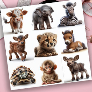 Baby djur Set 2 Klistermärken