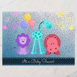 Baby djur Shower Inbjudan