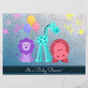 Baby djur Shower Inbjudan