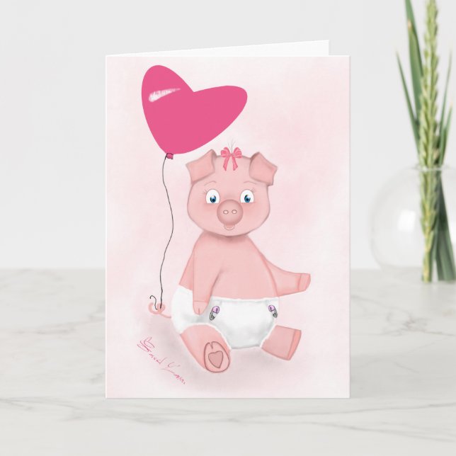 Baby djurhälsningkort kort (Framsida)