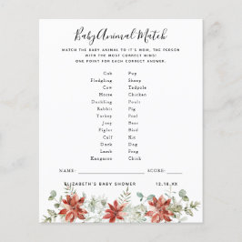 Baby djurmatch | Baby Shower-spel