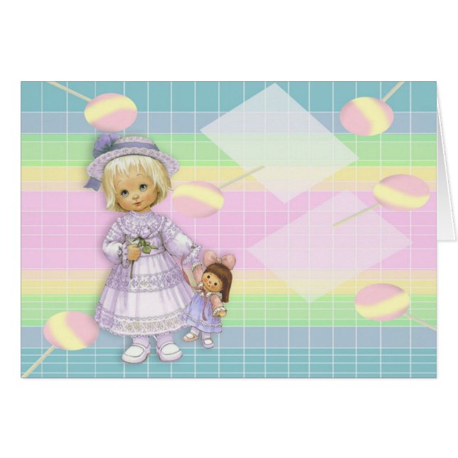 Baby - docka hälsningskort (Framsidan Horizontal)