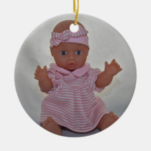 Baby - dockaprydnad julgransprydnad keramik