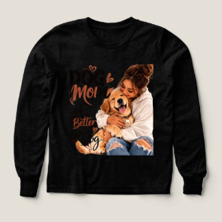 Baby Dog Mom T-Shirt – Hjärta & Valp Design – Söt