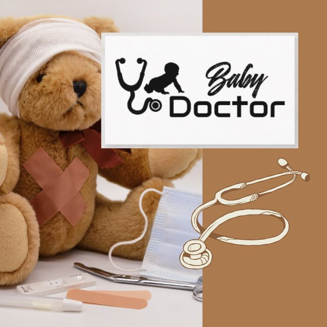 Baby Doktor Pediatriker MD Stethoscope Visitkort (Skapare uppladdad)