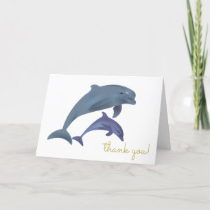 Baby Dolphin Boy eller Girl Baby Shower Tack Kort