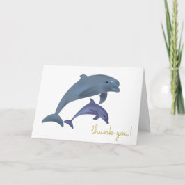 Baby Dolphin Boy eller Girl Baby Shower Tack Kort