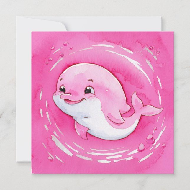 Baby Dolphin Inbjudningar (Framsida)