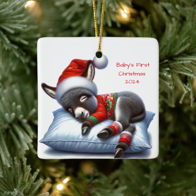 Baby Donkey Dagen jul Ornament (Träd)