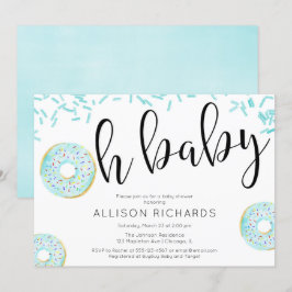 baby Donut, barnduschpojke Inbjudningar