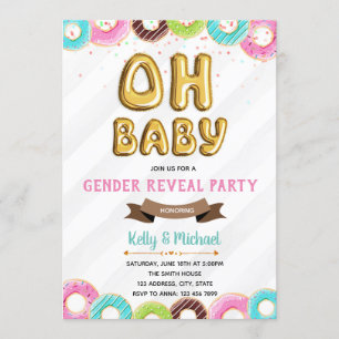 Baby Donut-genderna visar partiinbjudan Inbjudningar