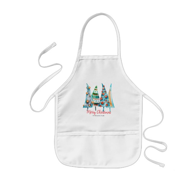 Baby Doodle Julgranar Apron Barnförkläde (Framsidan)