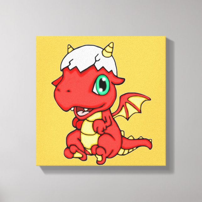 Baby Dragon 12 x 12 Canvastryck (Framsida)