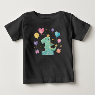Baby Dragon 1-årsfest för pojkar T Shirt
