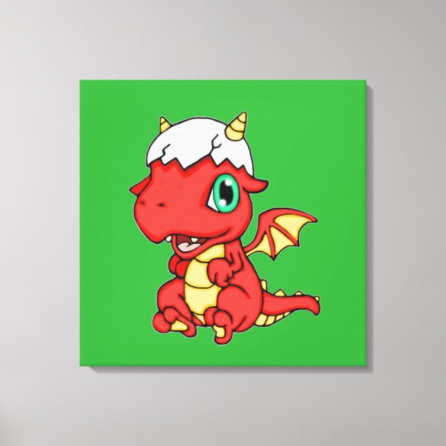 Baby Dragon 24 x 24 Canvastryck (Framsida)
