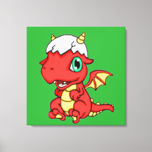 Baby Dragon 24 x 24 Canvastryck