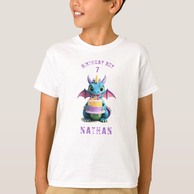 *~* Baby Dragon AP88 Valfri Födelsedagsfest T Shirt (Framsida)