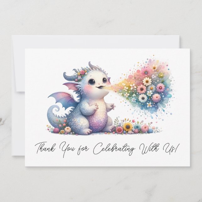 Baby Dragon Breathing Blommigt Fire Tack (Framsida)