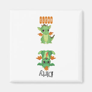 Baby Dragon Clean Dirty Dishwasher magnet