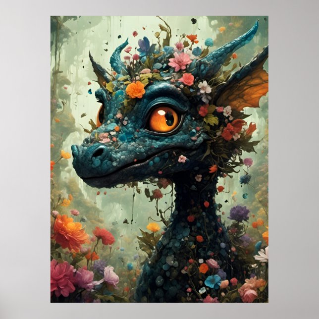 Baby Dragon Fantasy Poster (Framsidan)
