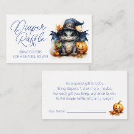 Baby Dragon Halloween Baby Shower Raffle Tilläggskort