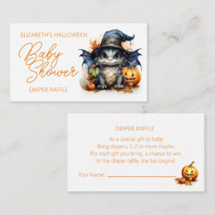 Baby Dragon Halloween Baby Shower Raffle Tilläggskort