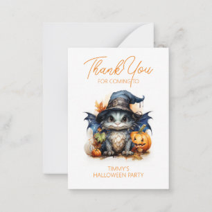 Baby Dragon Halloween fest Favor Anteckningskort