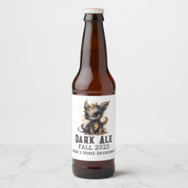 Baby Dragon Home Brew Beer Ölflaska Etikett