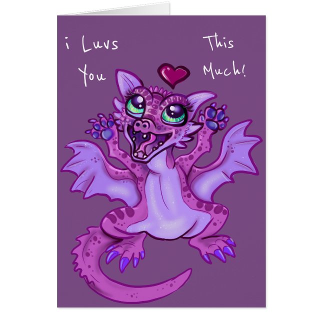 Baby Dragon Kärlek OBS Kort (Framsidan)