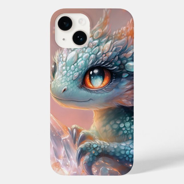 Baby Dragon med Crystal Gem: Fantasy Art (Baksida)