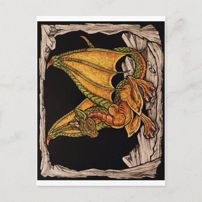 Baby Dragon-objekt Vykort (Framsida)