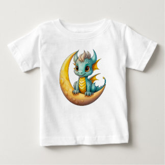 Baby Dragon on the Moon – Fantasy Design for Littl T Shirt