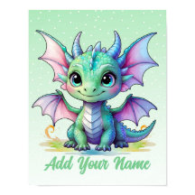 Baby Dragon - Personlig Nursery Art