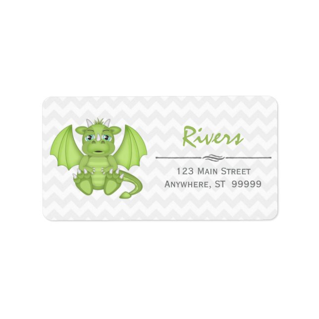 Baby Dragon Returetiketters Adressetikett (Framsidan)