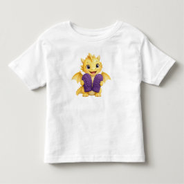 Baby-Drake som håller handskar Vattenfärg Barnkamm T Shirt