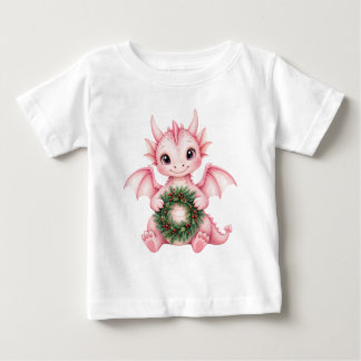 Baby-Drake som håller krans Holiday-illustration T Shirt