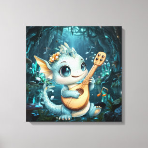 Baby Draken Tunes Canvastryck
