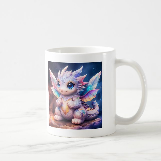 Baby Drakvit Fevärmugge Kaffemugg (Höger)