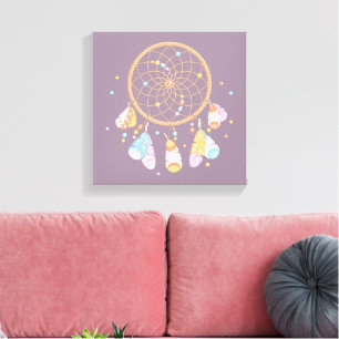 Baby Dreamcatcher Lila Canvastryck