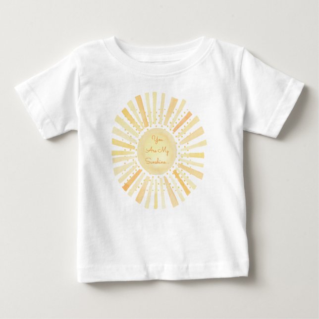 Baby du är min solskenskamrat Sol Gult Orange T Shirt (Framsida)