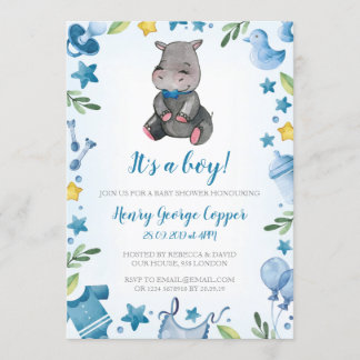 Baby dusch Boy | Inbjudan | Hippo