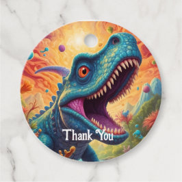 Baby dusch Dino-Mite Gåvor Etiketter