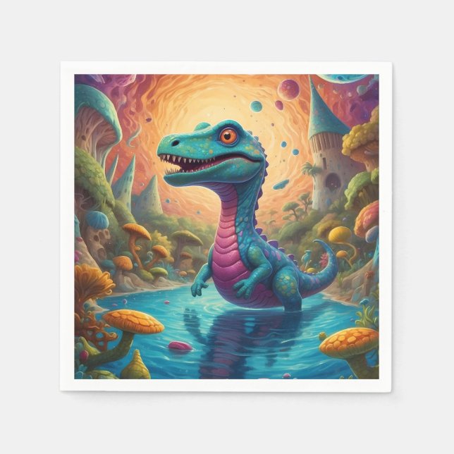 Baby dusch Dino-Mite Pappersservett (Framsidan)