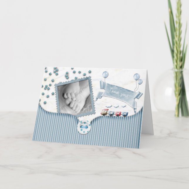 Baby dusch Tack för dina kort (Framsida)