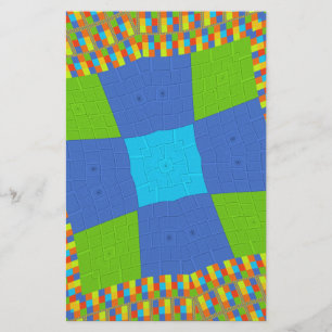 Baby eco grönt Checkded Blue-cyan
