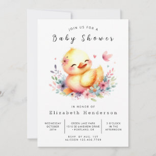 Baby Editable Anka Baby Shower Inbjudningar